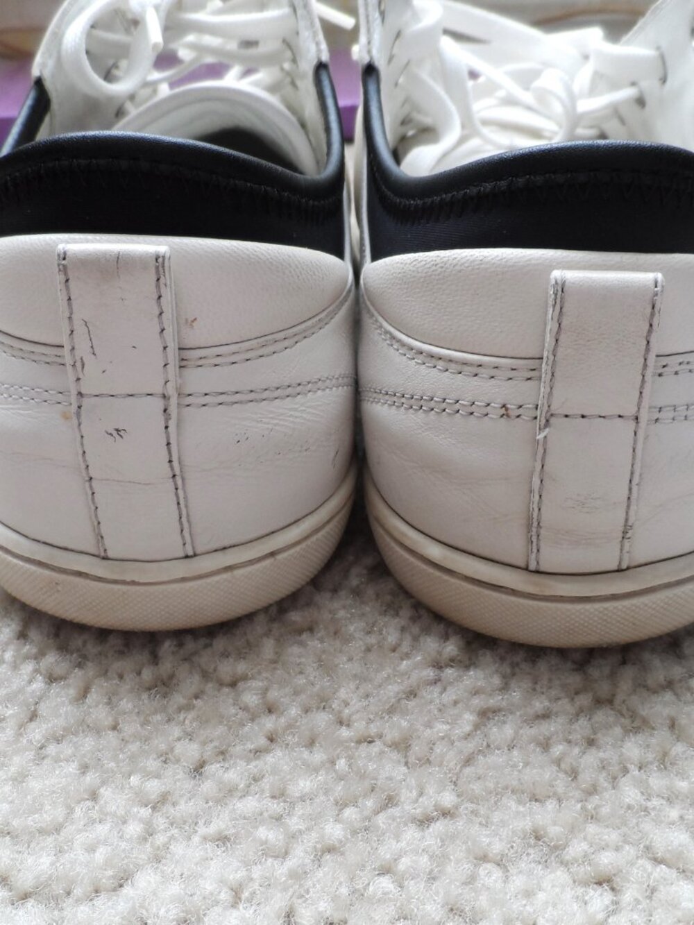 Louis Vuitton Off-White Leather baseball sneakers size 39/9US - Picture 11 of 15